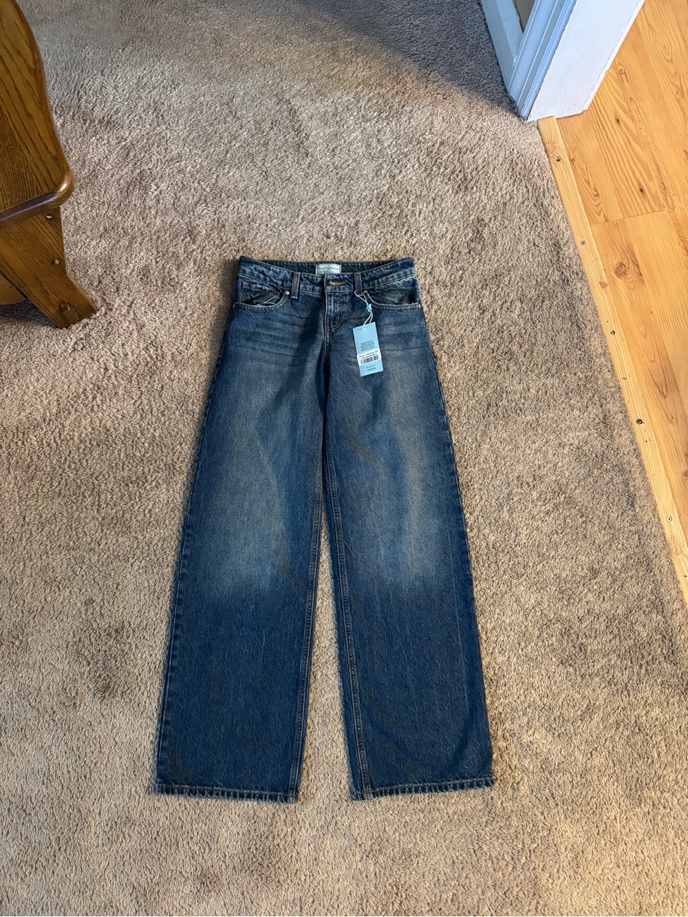 REVICE Blue Denim Jeans with Contrast Stitching